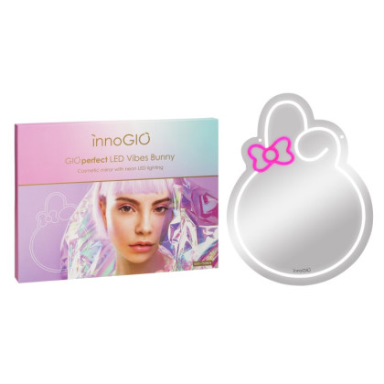 Zrkadlo s neónovým LED podsvietením Vibes Bunny GIO-759BN