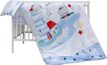 Detská postieľka s kompletnou výbavou 120 x 60 cm - Lumpy Scarlett