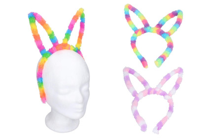 Čelenka králičie/zajačie uši kov/plast na karneval