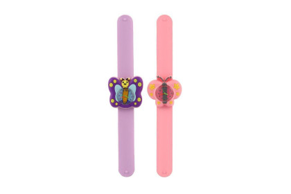 Hodinky detské samonavíjací motýľ silikón 22 cm