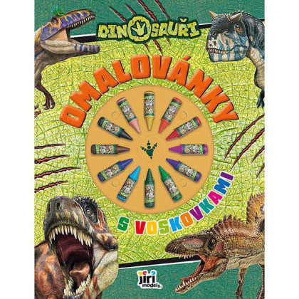 Omaľovánky s voskovkami Dinosaury