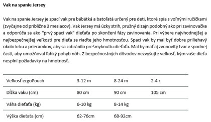 Vak na spanie organická bavlna Jersey Dragonflies 0,2 tog 3-12 m, 6-10 kg ErgoPouch