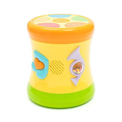 Obojstranný dynamický bubienok žltý Baby Mix