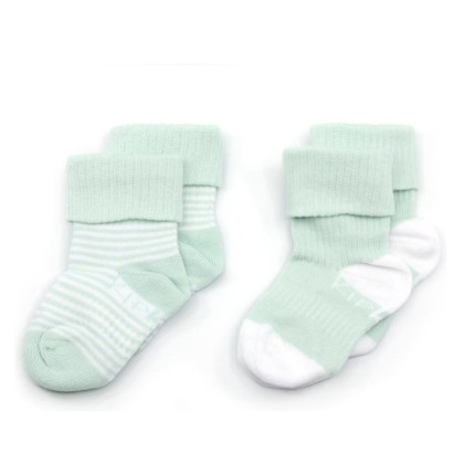 Detské ponožky Stay-on-Socks Mint Stripes veľ. 6-12 m 2 pary