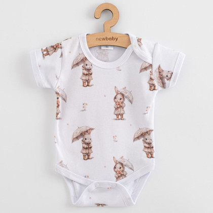 Dojčenské body s krátkym rukávom bunny New Baby For Babies