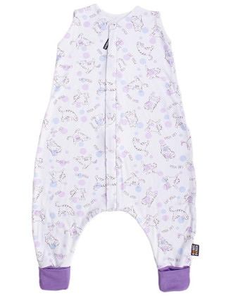 Letný spací vak bambus mačka fialové nohavice Kaarsgaren