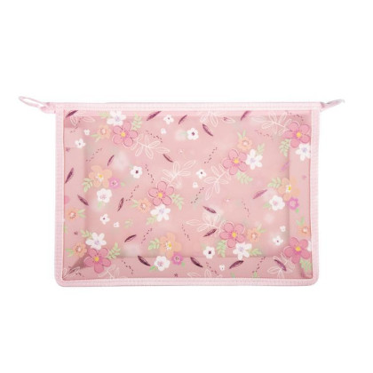 Puzdro na dokumenty A4 - Ružové kvietky Albi