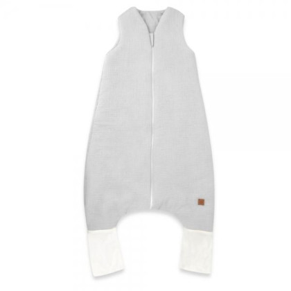 Mušelínový spací vak so zahrnovacími nohavičkami - šedý Baby Nellys