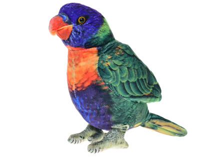 Papagáj lori plyšový 23 cm stojaci 0 m+