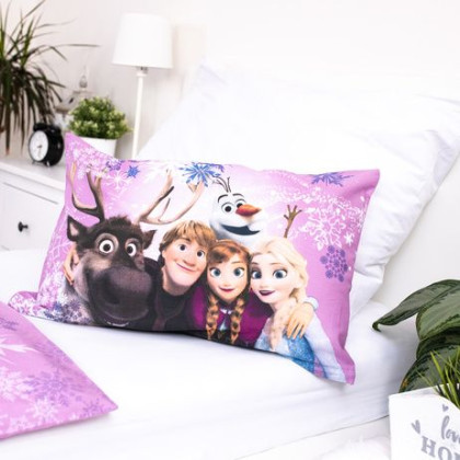 Obliečky do postieľky Frozen purple 100 x 135, 40 x 60 cm Jerry Fabrics