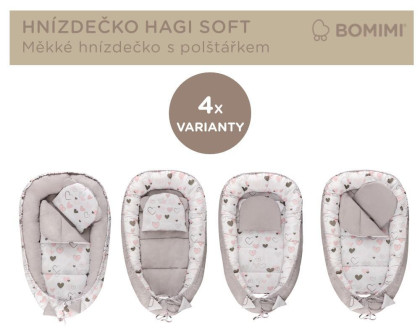 Hniezdočko Hagi s vankúšikom soft Bomimi