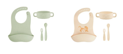 Silikónová jedálenská súprava Baby First meal set Mini Babymoov