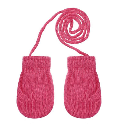 Pletené rukavičky so šnúrkou 9 - 12 mesiacov