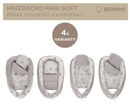Hniezdočko Hagi s vankúšikom soft Bomimi