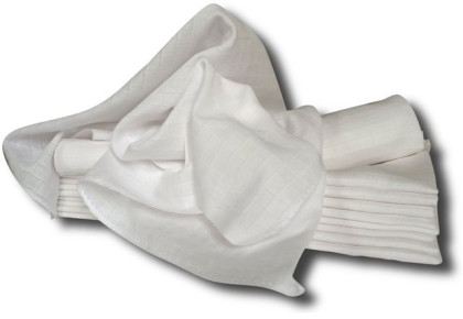 Biele bavlnené plienky 70 x 70 cm - 10 ks