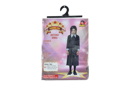 Šaty na karneval-gotické dievča 120-130 cm