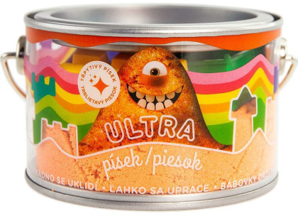 Ultra piesok s glitrami 200 g - oranžový