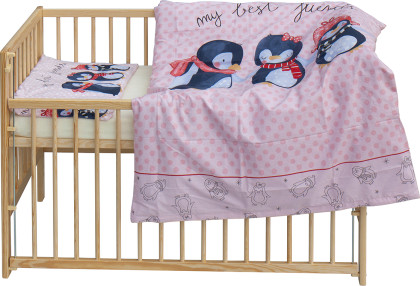 Detská postieľka s kompletnou výbavou 120 x 60 cm Scarlett Pimpi