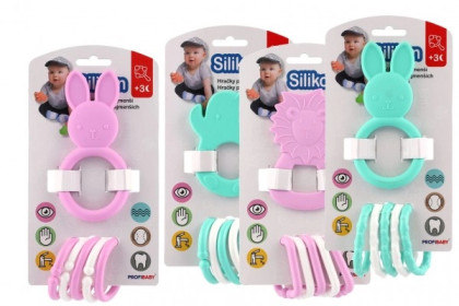 Silikónové hryzátko Zvieratko s príveskami