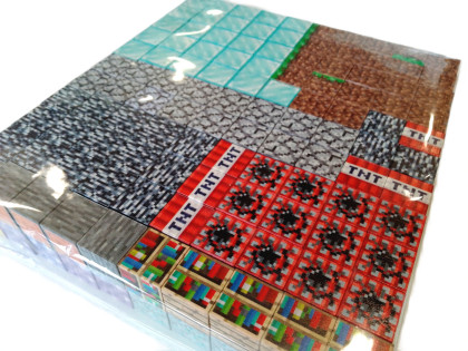 Veľká magnetická stavebnica Minecraft Iron Diamond Gold TNT 220 ks