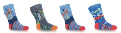 Bavlnené chlapčenské ponožky s protišmykovou silikónovou podrážkou 18 - 20 cm 1 ks
