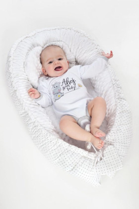 Body s potlačou New Baby Ahoj, som tu! - darčekové balenie