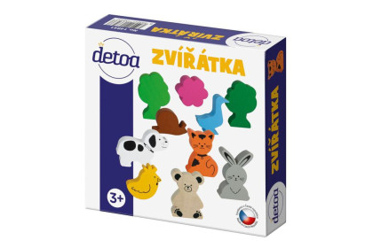 Súprava drevených zvieratiek 10 ks