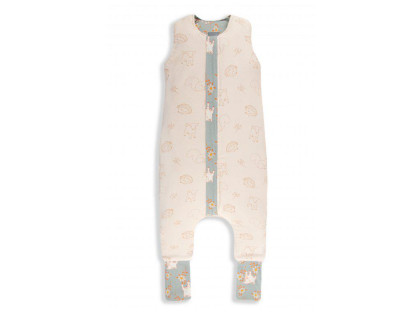 Celoročný spací vak s nohavicami Vintage Animals Sleepee Sky Blue/Cream