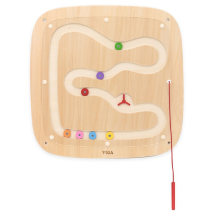 Drevený nástenný panel - guličková dráha Viga