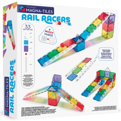Magnetická stavebnica Rail Racers 33 dielov