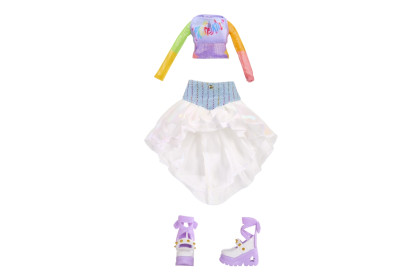 Rainbow High Junior Fashion bábika v rockovej kapele