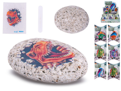 Kamienok so samolepkou dinosaura