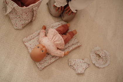 Prebaľovacia taška pre bábiky Soft Flowers Little Dutch