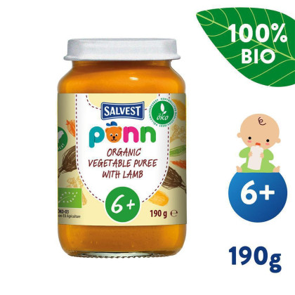 Salvest Ponn BIO Jahňacie mäso so zeleninovým pyré (190 g)