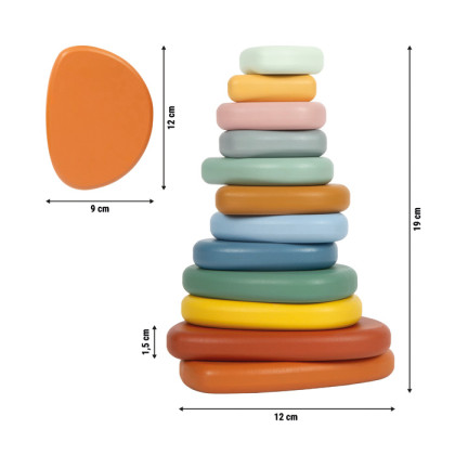 Montessori riečne kamene Balančná hra Small Foot
