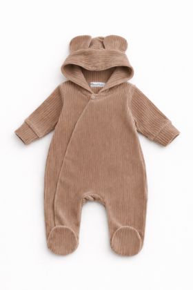 Dojčenský manchesterový overalek Teddy - béžový