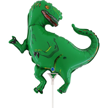 Fóliový balónik T-Rex dinosaurus 35 cm - mini balónik na tyčku