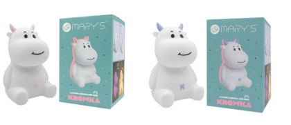 LED silikónová nočná lampička Rgb - kravička Mary's