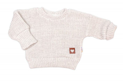Rastúci oversize pletený svetrík pre bábätko sv. béžový Baby Nellys