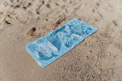 Plážová osuška 120 x 60 cm Ocean World Blue Little Dutch