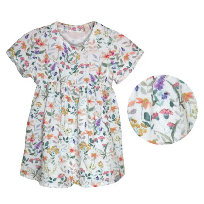 Mušelínové šaty Barunka Meadow biele Esito