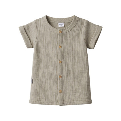 Dojčenská mušelínová košeľa s kraťasmi linen New Baby