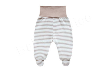 Dojčenské polodupačky bavlna béžový prúžok Baby Service