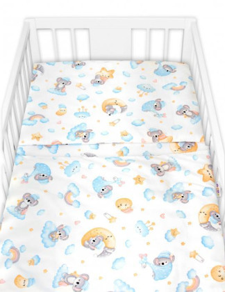 Mantinel s obliečkami Premium 3dielna sada Dreams Koala - modrá Baby Nellys