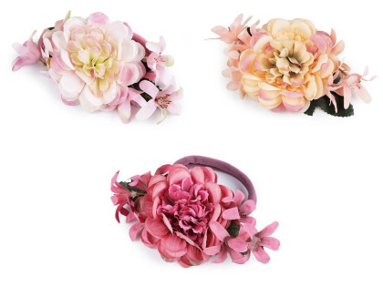 Gumička do vlasov s kvetmi