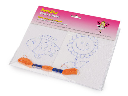 Detské vyšívanie s predtlačeným motívom 2 ks