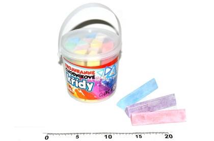 Kriedy chodníkové farebné 20 ks trojhranné