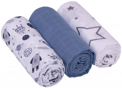 Mušelínové plienky 70 x 80 cm 3 ks Infantilo