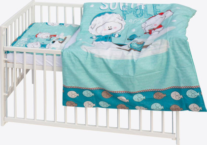 Detská postieľka s kompletnou výbavou Scarlett 120 x 60 cm - Ľady