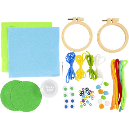 Kreatívna sada Mini Craft Kit Embroidery Faces Creativ Company